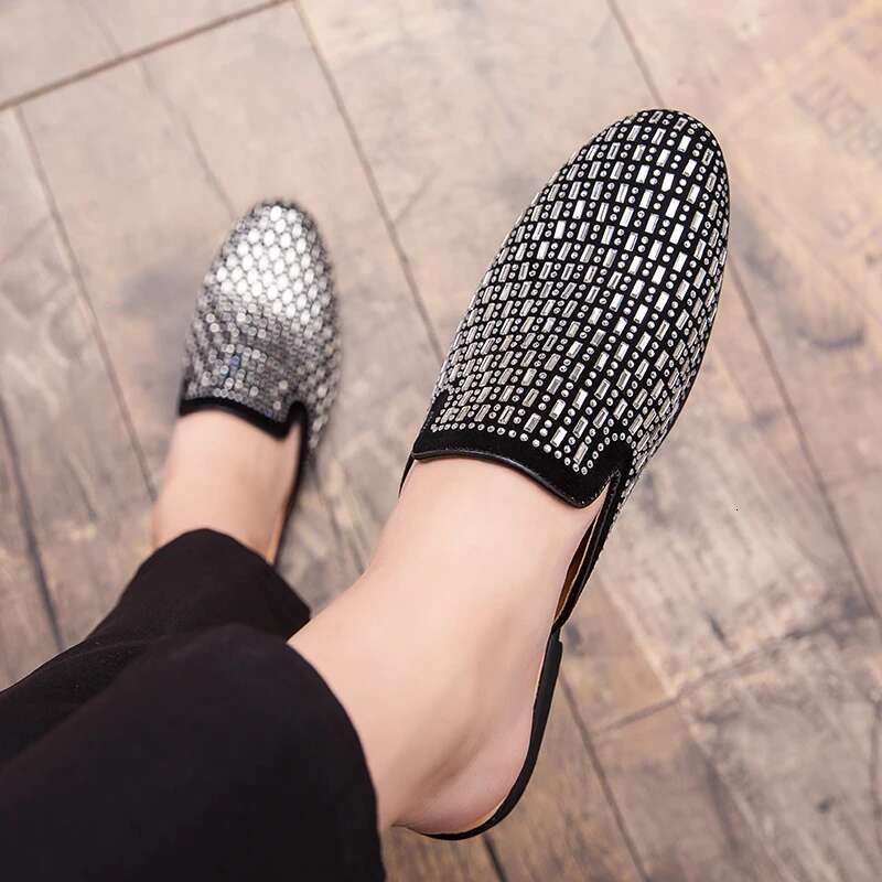Men Mules Slippers Rhie Half For Men Casual Shoes Fashion Loafers Atillas Hombre Sapato Social Mascuo