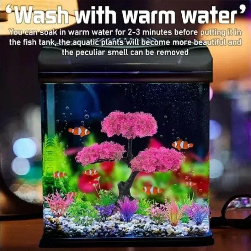 1Set Aquarium Artificial Plastic Plants Decoration Goldfish Tank Betta Fish Tank Plants Water Weeds Ornament Aquarium Decor