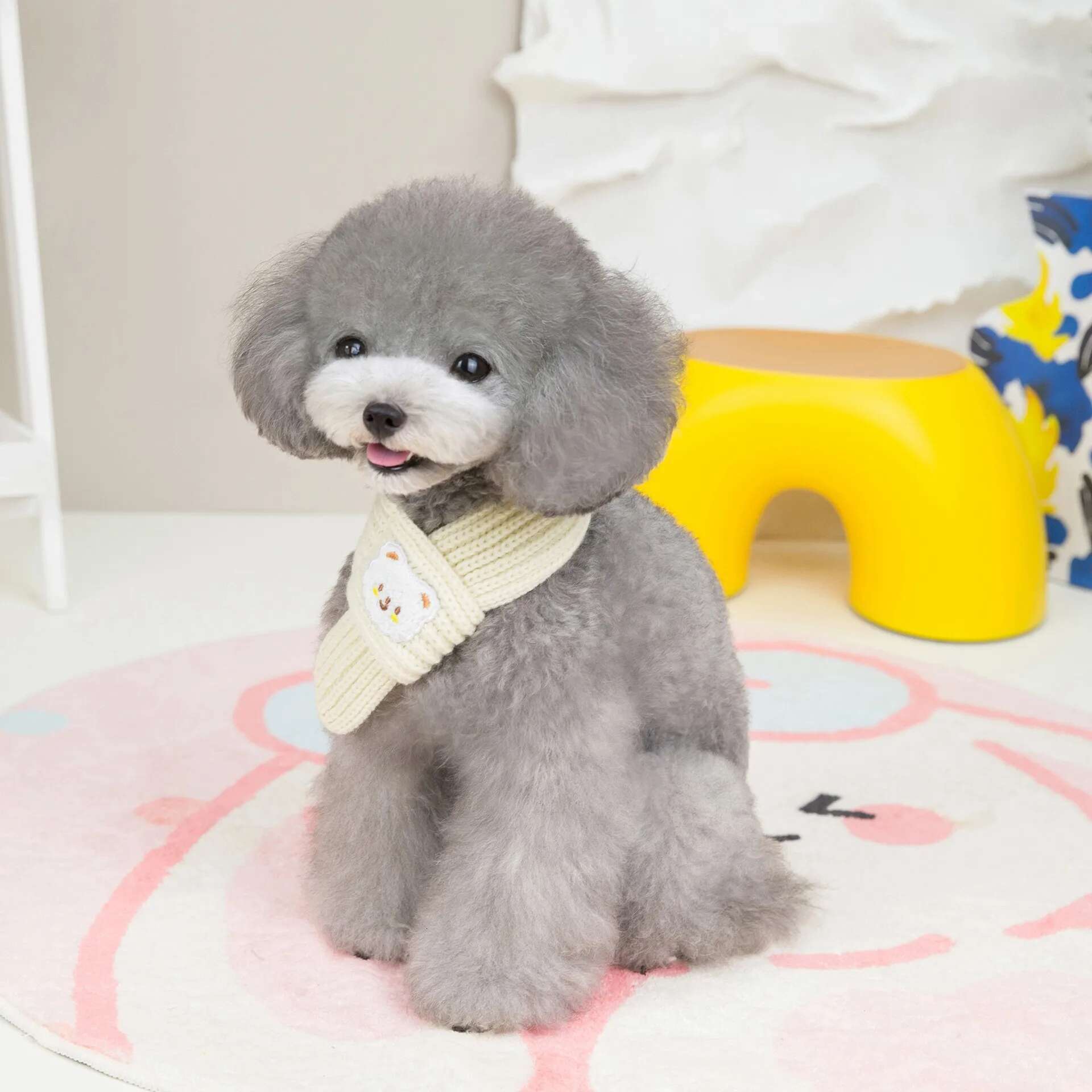 Update Autumn/Winter Knitted Soft Comfortable Warm New Year's Christmas Scarf Cats Puppy Accessories Pet Supplies