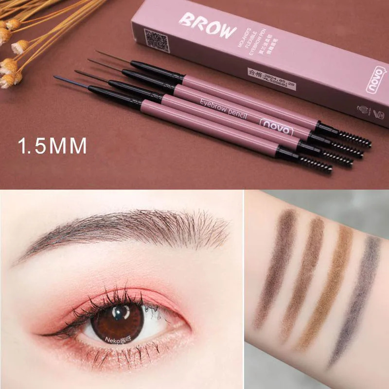 1.5mm Novel Eyebrow Pencils Fine Lead NOVO Waterproof High Quality Professional Makeup Automatic Eyebrow Pencil 250222
