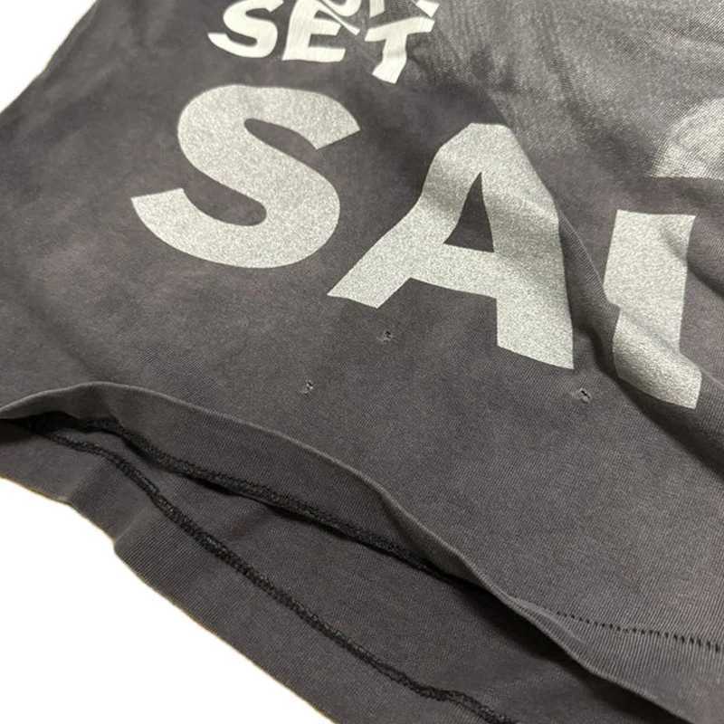 Men's T-Shirts Pay Money To My Pain Saint T-Shirt Men Women Best Quality Oversized 100% Cotton Tee Tops Vintage Washed Black Graphics T Shirt J25
