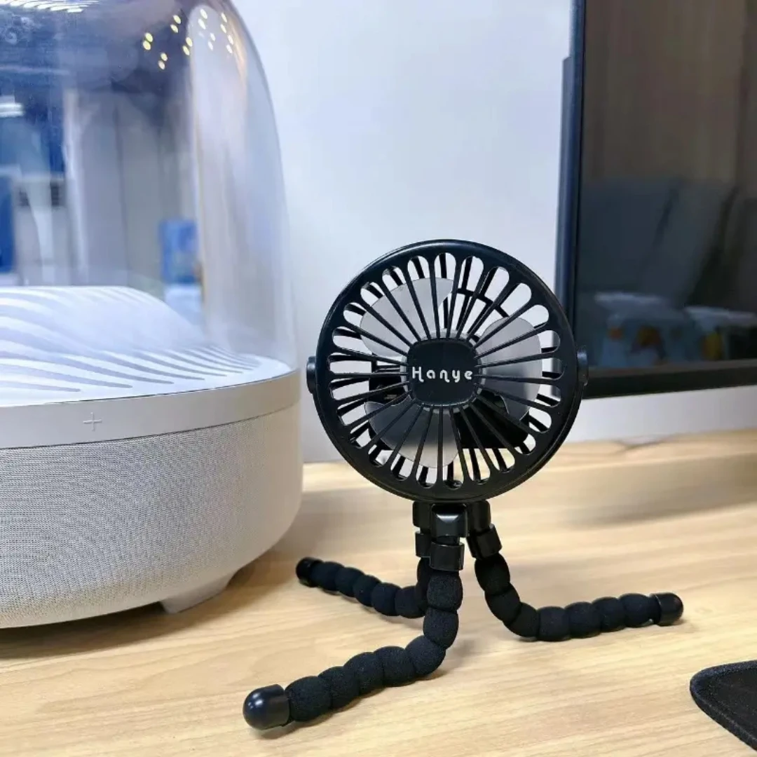 Baby Stroller Hand Held Rechargeable USB Bladeless Small Folding Fans Mini Ventilator Silent Table Outdoor Cooler Neck Fan