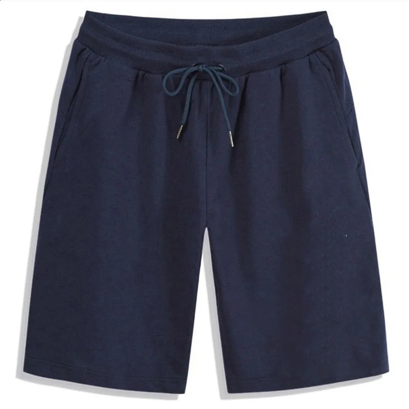 Summer Solid Mens Shorts Elastic Drawstring Joggers Loose Fitness Breathable Sports 5 piece Cotton Outfit Casual Pants 250225