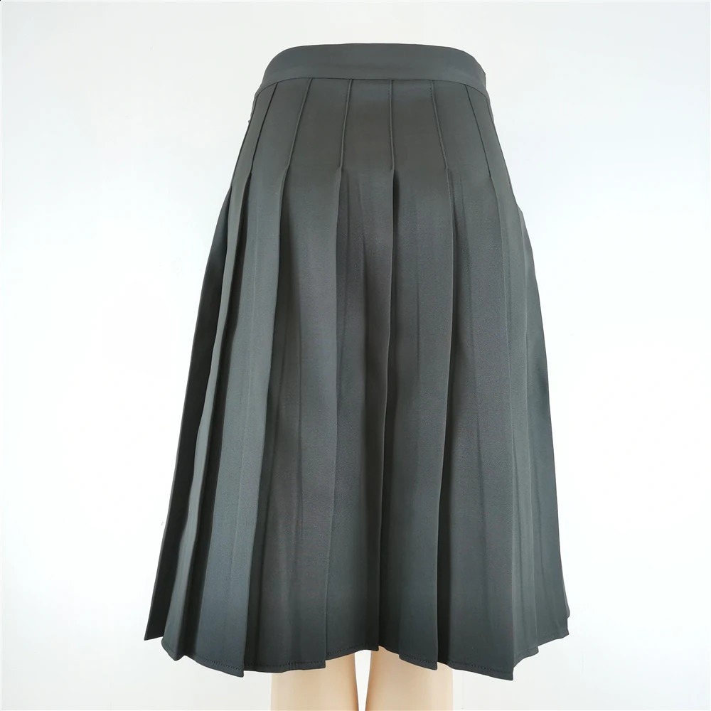 58cm Long Pleated Long Skirt Korean Fashion Clothing Black White Plus Size Cosplay for Women Harajuku Gothic Y2k Skirt 250224