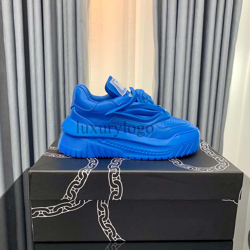 Odissea Sneakers Casual Shoes Men Trainers Thick Greek Soles Triple Black White Multi-Color 100% Cattle Leather 2.24 06