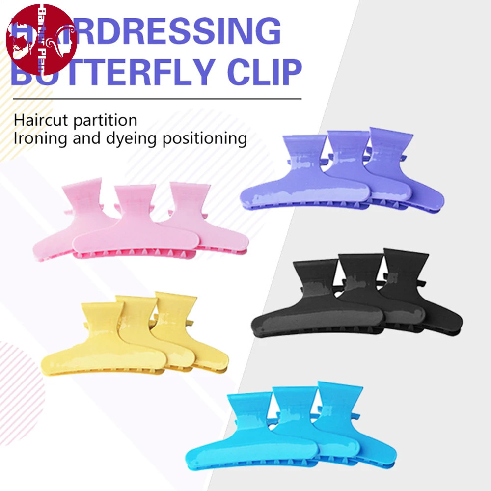 12PCS Colorful Hair Section Clips Hairdressing Seamless Clip Barber Fixed Professional Womens Braided Styling Accessories 250218