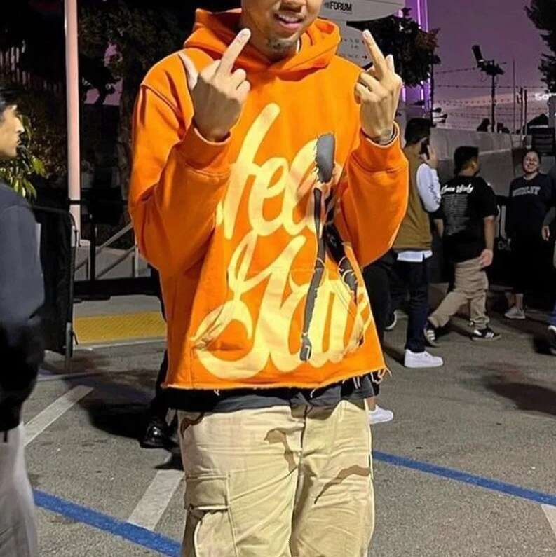 Fashionable Y2K letter printed hooded sweatshirt with loose fit for couples, men's and women's hoodies