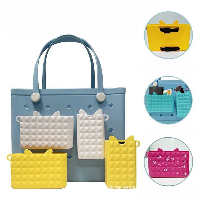 Sil Phe Holder for Bogg Bags Cnector Camping Hiking Beach Bag Phe Holder Sunes Handbags Tote Insert Accessories Y250228
