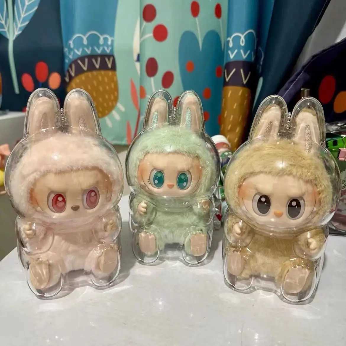 PopMart Monster Labubu V2 Sit Party Transparent Protective Shell Doll Protective Doll Clothes Outfit Doll Accessories W250301