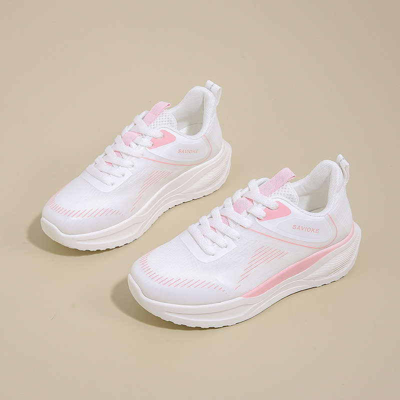 2025 spring new breathable flying weaving shoes ins student casual shoes female thick soled running women's shoes 35-40