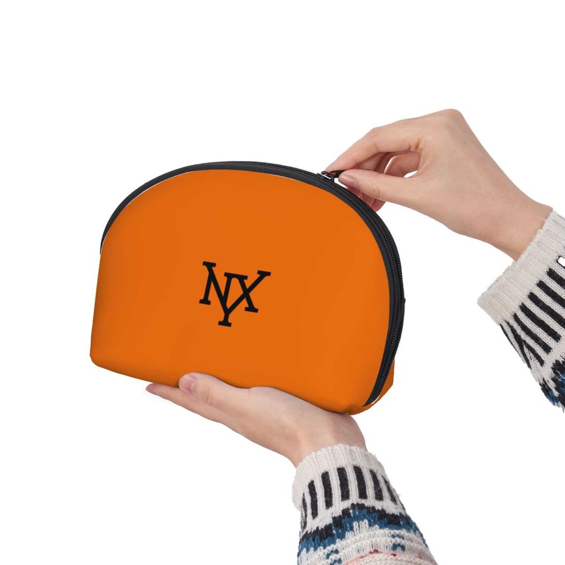 NXY Solid Color Womens Designer MakeUp Bag Luxury Brown Cosmetic Bag Zipper Toiletry Bags Cases Ladies Fashion Cosmetic Pouch Make Up Box