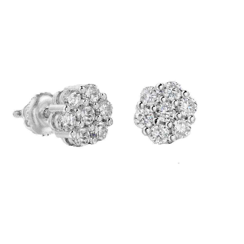 wer Iced Out CZ Earrings Gold Color Screw Ear Stud For Women Men Cool Punk Hip Hop Jewelry Gifts Wholesale OHE175
