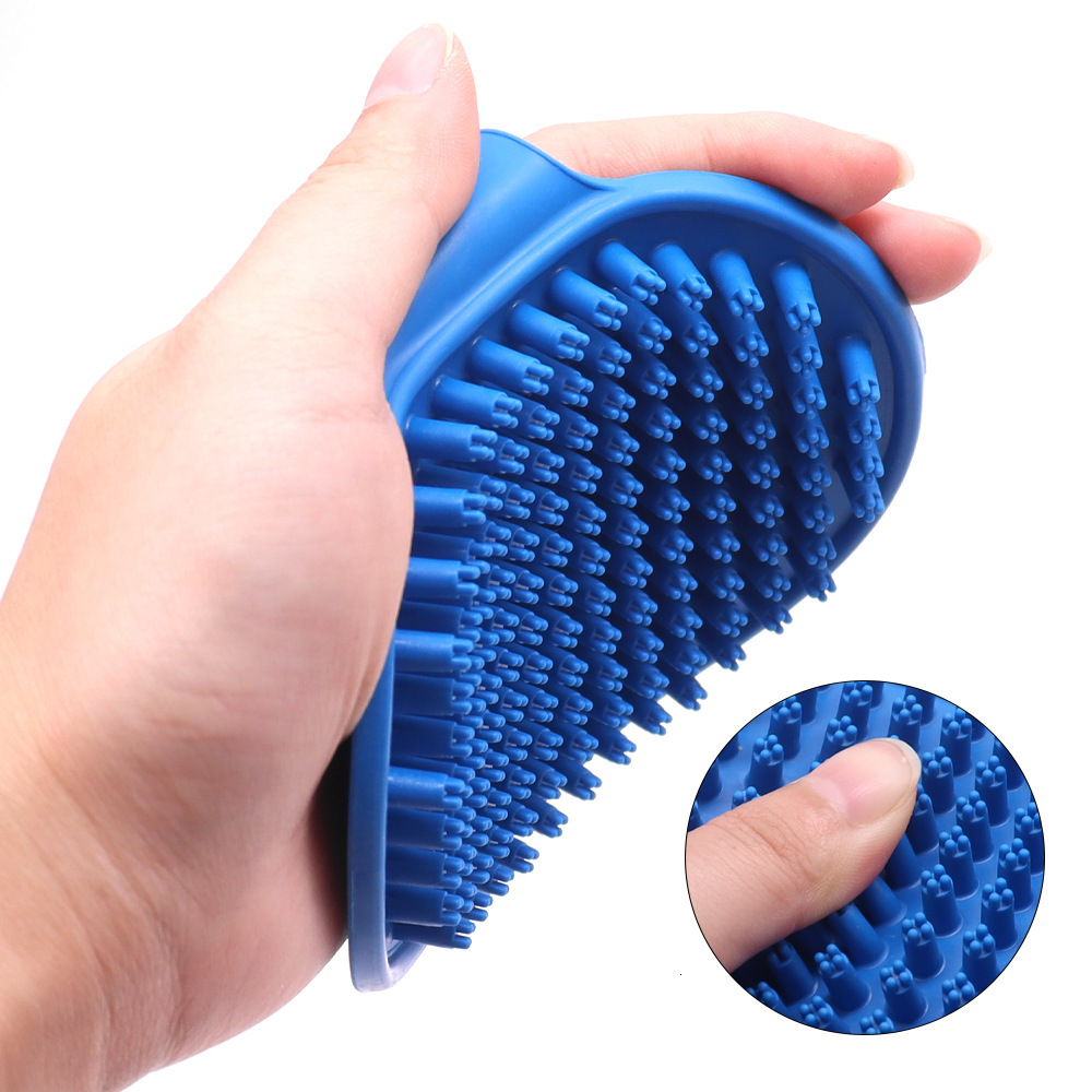 Pet Combs Plum Blossom Dot Silicone Massage Short Haired Dog Scrub Bath Gloves Brush 5pcs/set Wholesale