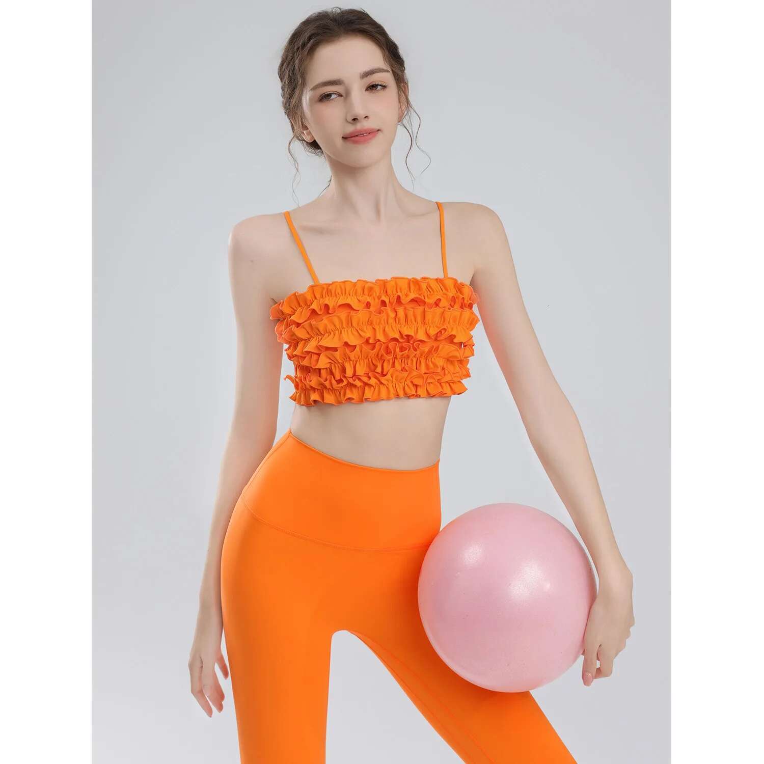 Spring And Summer New Sexy Vest For Women Pilates, Fungus Lace Sports Bra, Suspender Underwear, Fiess Leggings Set 2025