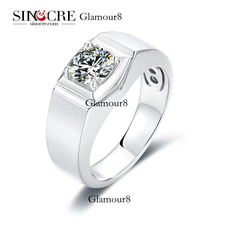 Wedding little finger brand new moissanite ring men's Sinocre jewelry