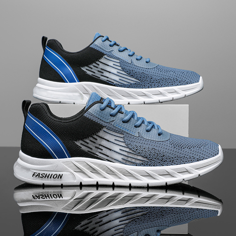 Flyknit Men's Fashion 2025 New Summer Breathable Casual Mesh Running Shoes Training Men's Step Soft Bottom Sports Shoes