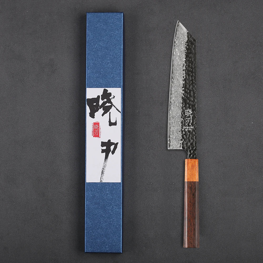 8.2 Japanese Kiritsuke Chef Knife Damascus Steel Tip Vegetable Cutting Machine VG10 Hand Forged Professional Kitchen Knife 250226