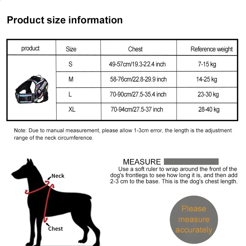 KOMMILIFE Adjustable Nylon Dog Harness Personalized Harness For Dogs Reflective Breathable Neck Guard Dog Harness Vest No Pull 250224