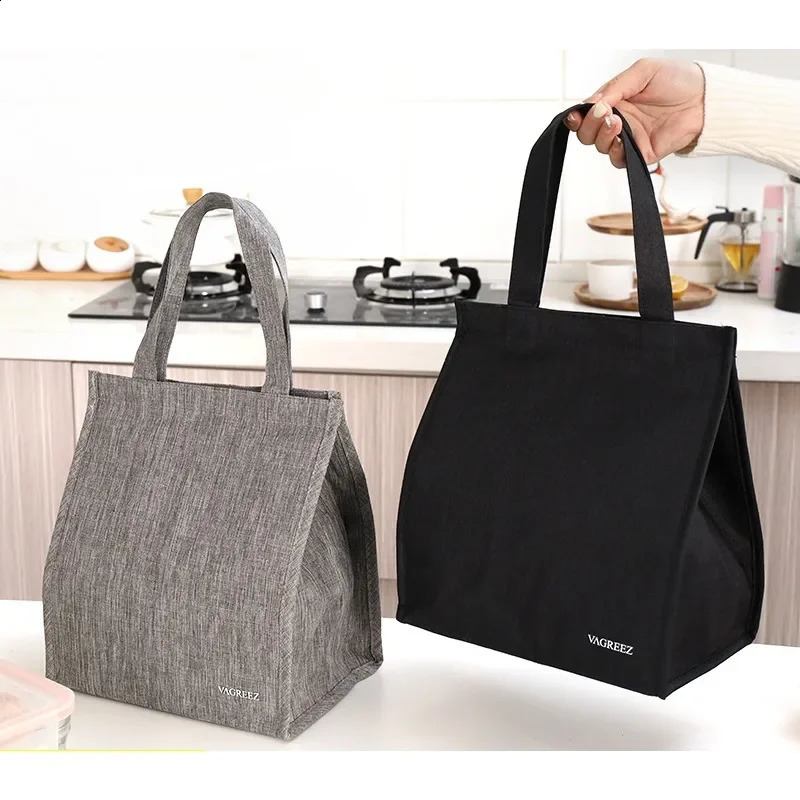 Lunch bag Oxford cloth student portable lunch box large capacity thick insulation bag aluminum foil bento bag 250228