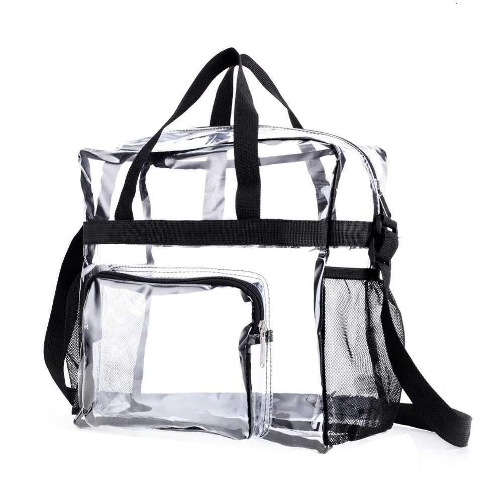 Women's Transparent Handbag PVC Fashionable Single Shoulder Large Capacity Fashionable Adjustable Shoulder Strap Miscellaneous Bag