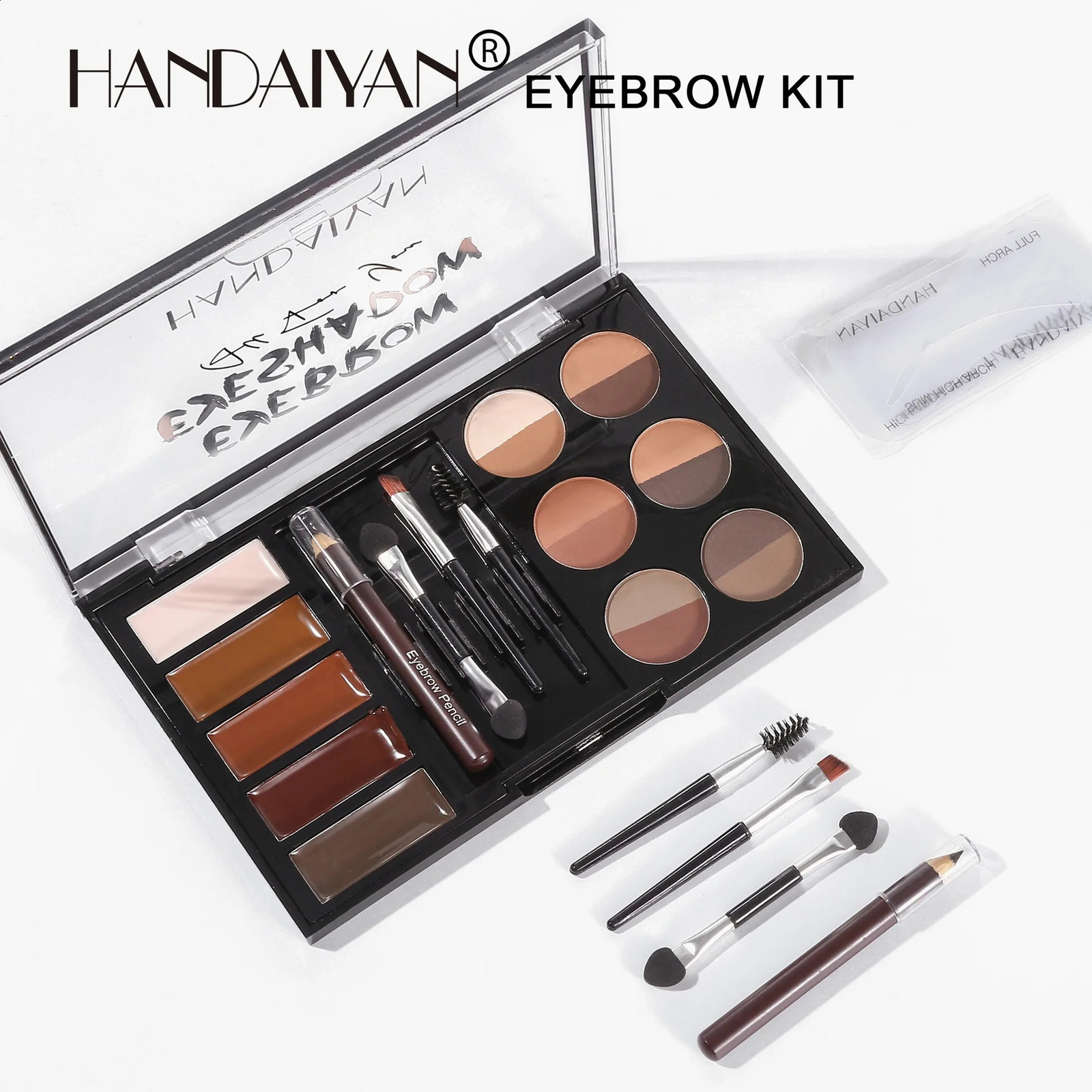 Professional Eyebrow Enhancers Cream Powder Palette Brow Stamp Kit Tattoo Makeup Contour Waterproof Tint Stencil Eyebrow Pencil 250222