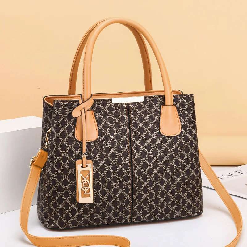 Fashion Vintage Printed Women's Handbag, High Quality Light Large Capacity Single Shoulder Crossbody Bag