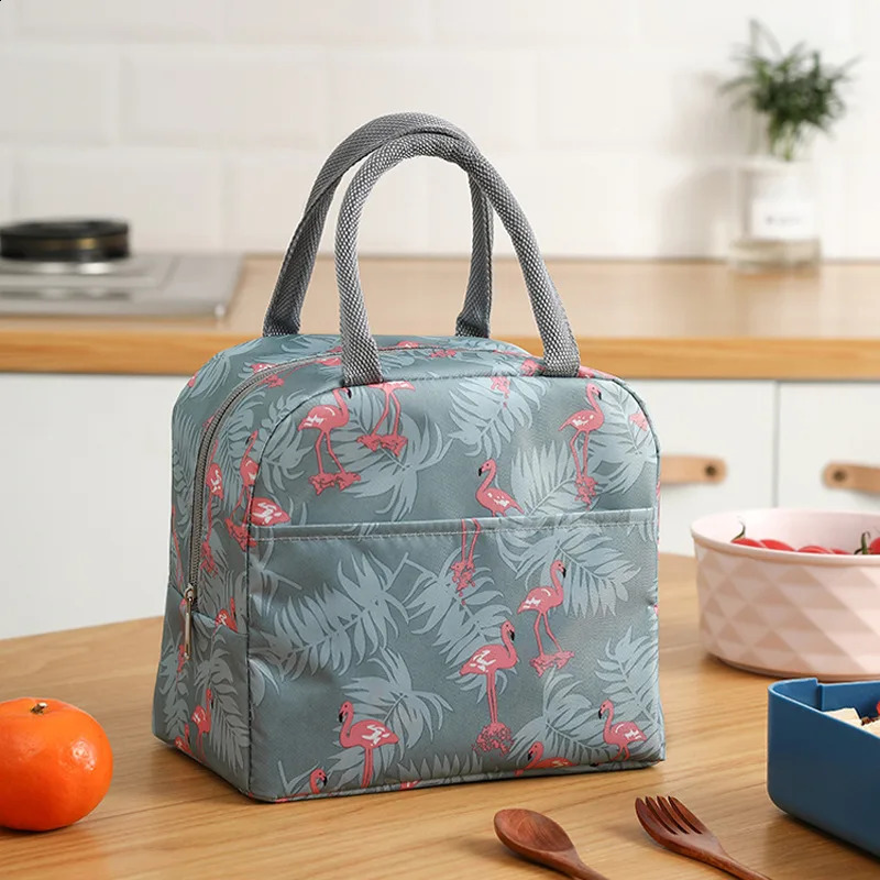 Portable Lunch Bag Waterproof Thermal Insulated Lunch Box Bento Pouch Dinner Insulation Handbag Student Thickened Cute Lunch Bag 250228