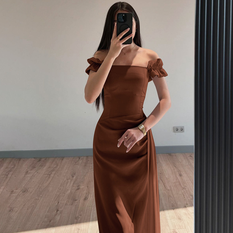 Wind Women's 2025 Spring/Summer New Product Fashion Sexy Back Waist Strap Dress