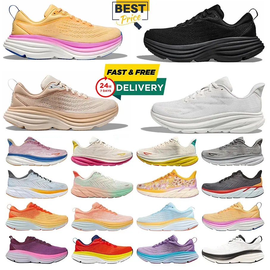 2025 clifton 9 kawana for mens womens running shoes designer sneakers bondi 8 pink triple black white blue grey purple orange men womens outdoor trainers sneakers