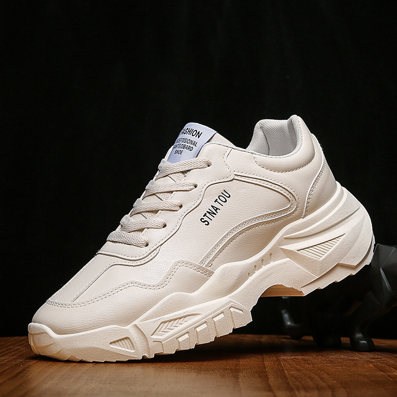 Dad's For Men 2025 Spring New Korean Edition Sports Running Thick Sole Student Men's Trendy Casual Shoes