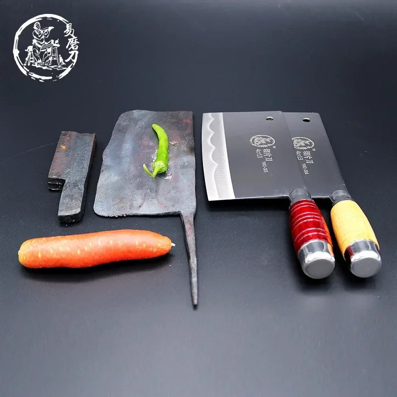 Razor Sharp Cleaver Knife Stainless Steel Chefs Knife Chinese Kitchen Knife Meat Cleaver 7.5 inch Blade Wood Handle Knife 250226
