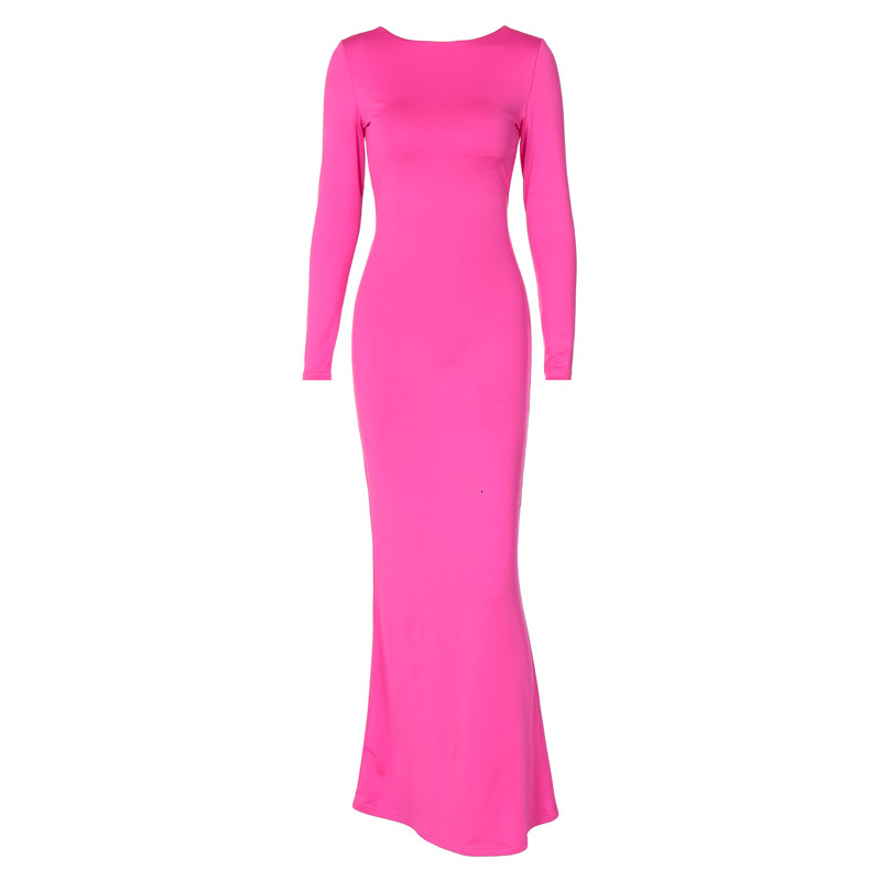 Women's Clothing New4 Autumn New Fashion Sexy Backless Lace Up Long Sleeved Temperament Dress