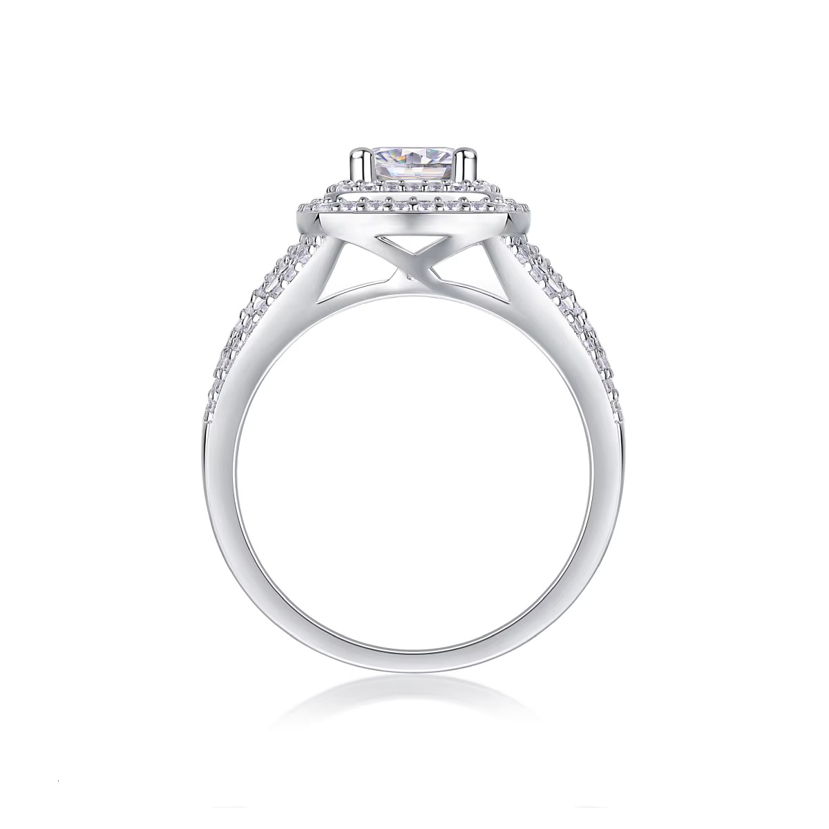 Women's moss jewelry pure sier 1 carbon silica ring
