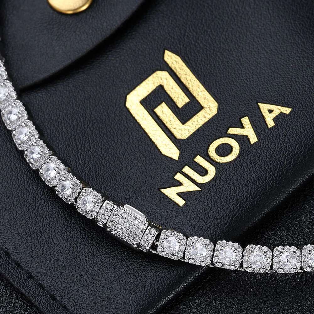 Hip Hop Jewelry 5mm Female Iced Tennis Chain Choker Bg Zircon Cluster Dia Necklace for Women Christmas Day Gift