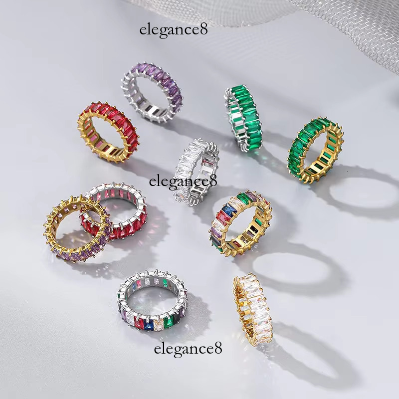 Fashion Square for Women Stainless Steel Radiant Cut Moissanite Wedding Ring Jewelry