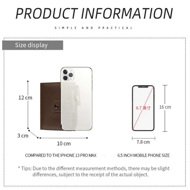 2025 New Men's Designer Coin Wallet RFID Barrier Zipper Retro PU Leather Credit Card Clip Money Bag Wallet
