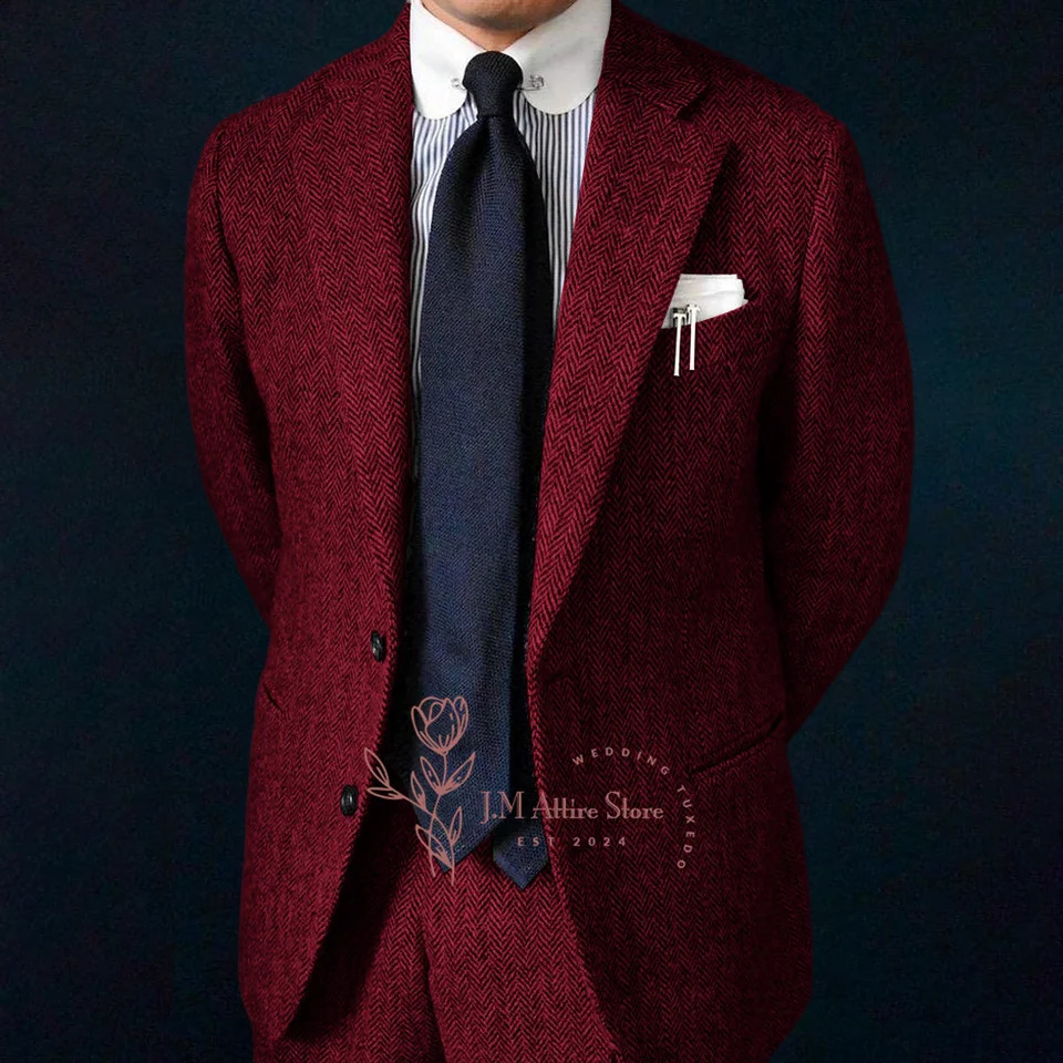 Mens Grey Coarse Floral Woven Ancient Character 2-piece Set Jacket Pants High End Attic Wedding Ball Banquet Customized Evening Dress 250224