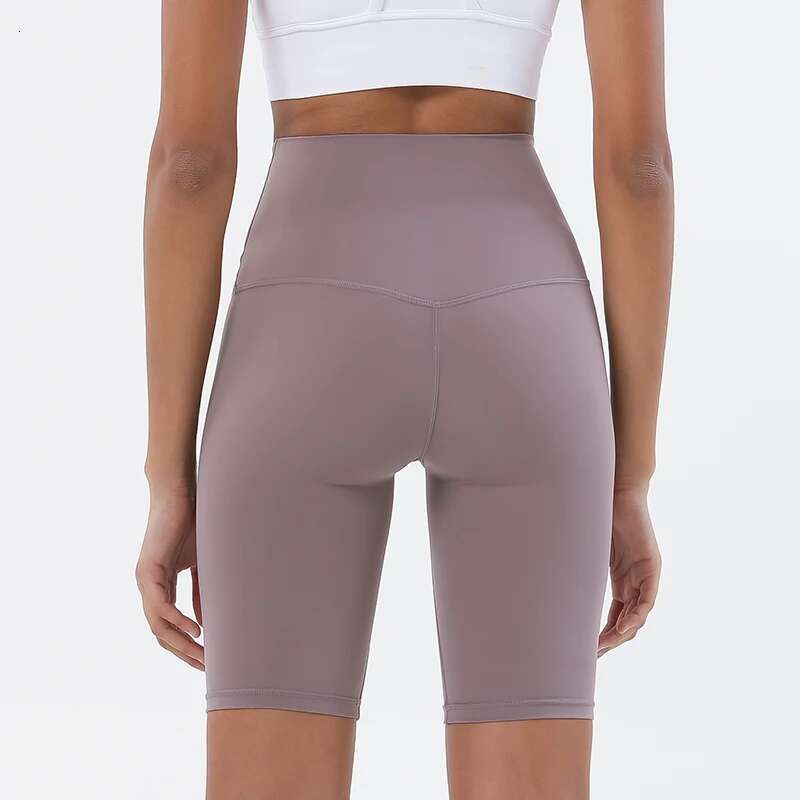 SOISOU Nylon Women's Gym Yoga Cycg Shorts High Waist Elastic Breathable No T E Fiess Womens Clothing 24 Colors