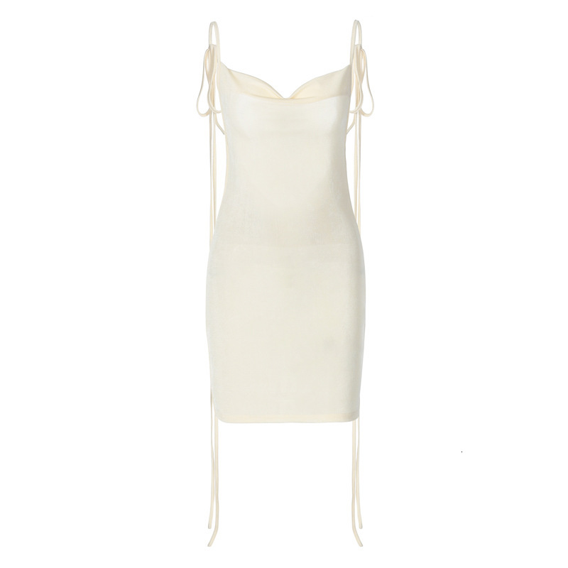 Wind Women's New4 Summer New Fashionable And Sexy Backless Lace Up Slim Fit Dress With Temperament