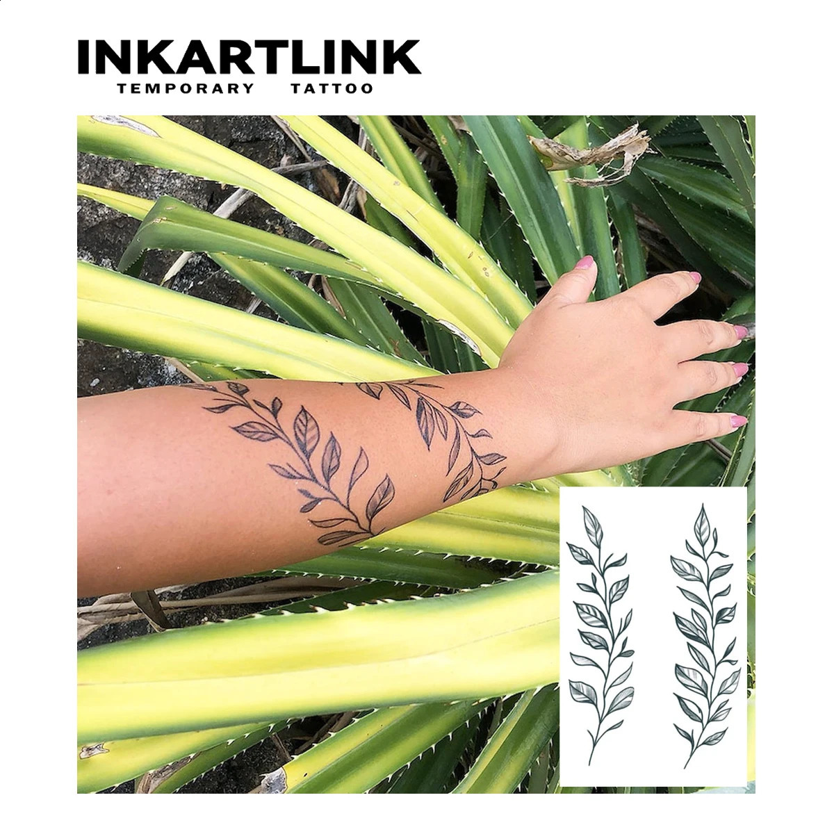 Vine Leaves Temporary TattooLasts To 15 Days Technology Magic Waterproof Semi Permanent Sticker 250219