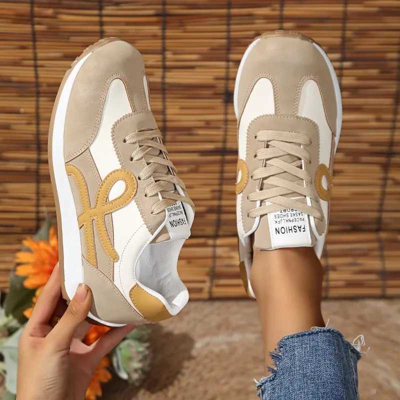 2024 New Trend Round Deep Mouth Walking Shoes Light Versatile Breathable Cross Lace Casual Sports Shoes Zapatos De Mujer Z250411