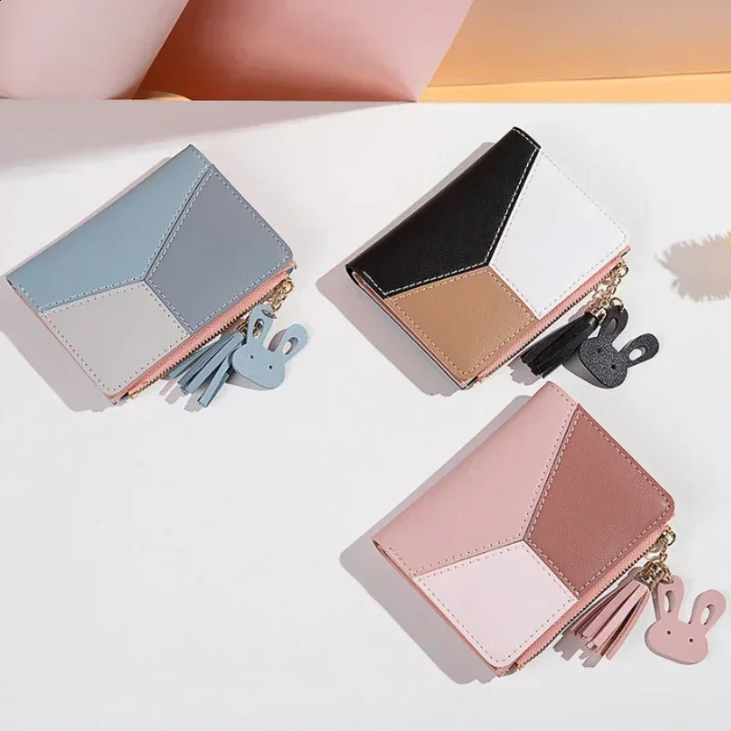 Womens Wallet PU Leather Womens Wallet Made of Leather Women Purses Card Holder Foldable Portable Lady Coin Purses 250228