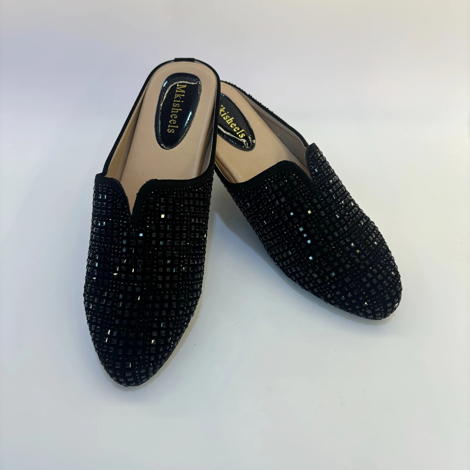 Women Rhinestone Slippers Comfortable Lady Mullers Shoes Beach Fashion Casual Shoes For Female F5-107-1 250228