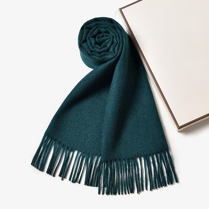 K035 Rumlan 100% Australian Merino Cashmere soft and skin-friendly solid color warm scarf for gift giving