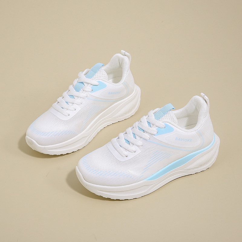 2025 spring new breathable flying weaving shoes ins student casual shoes female thick soled running women's shoes 35-40