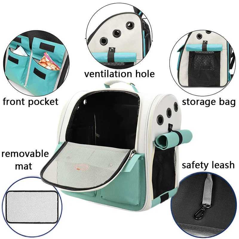 Pet Backpack Portable Cat and Small Dogs Outdoor Carrier Foldable Ventilated Design Large Cat Dog Backpack Carrier Bag 250205