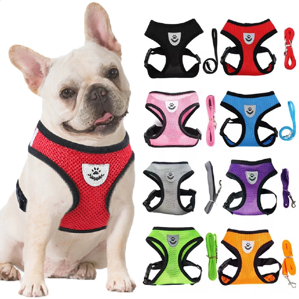 Cat Dog Harness With Lead Leash Kitten Puppy Outdoor Walking Collar Harness Adjustable Vest For Small Medium Pet Accessories 250224