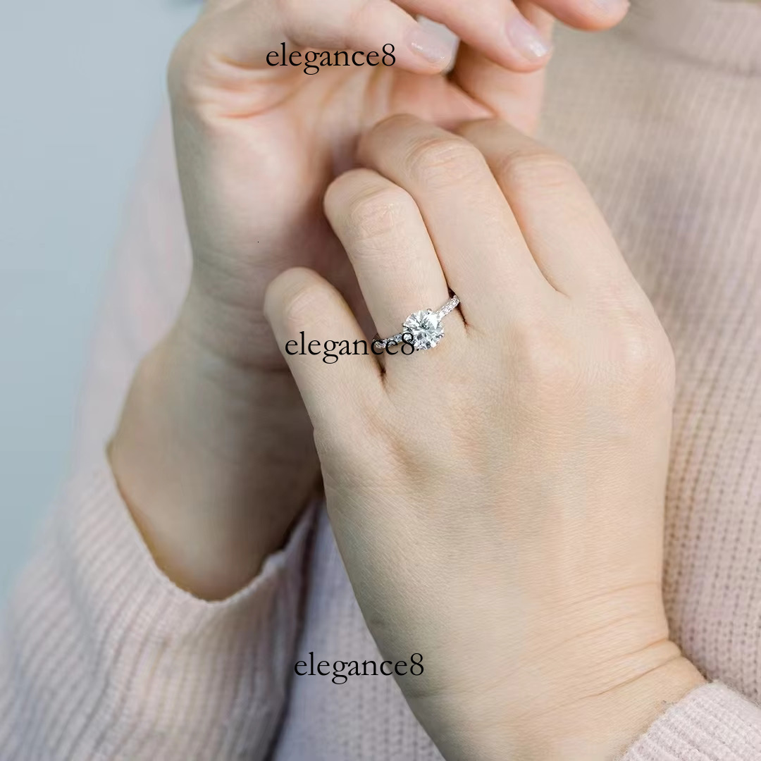 OAHLAN Boutique Jewelry Women's Pure Sier Engagement and Wedding 1.2carat Sandstone Ring with Certificate