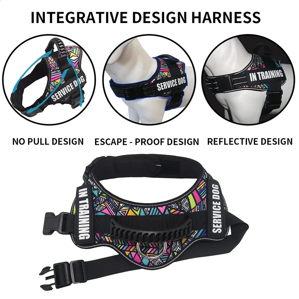 Favorite Pet Dog Harness Service Dog And Emotional Support Harness Vest With Removable Reflective Patches For Large Medium Puppy 250224