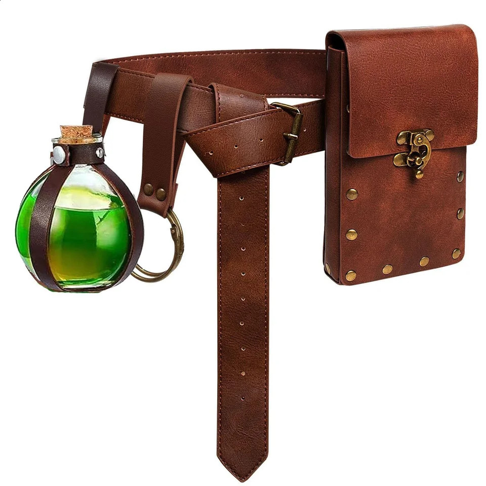 Medieval Belt Pouch for Pirate Costume Women Ren Faire Phone Holder Bag Leather Belt Renaissance Accessories Cosplay Costume 250227